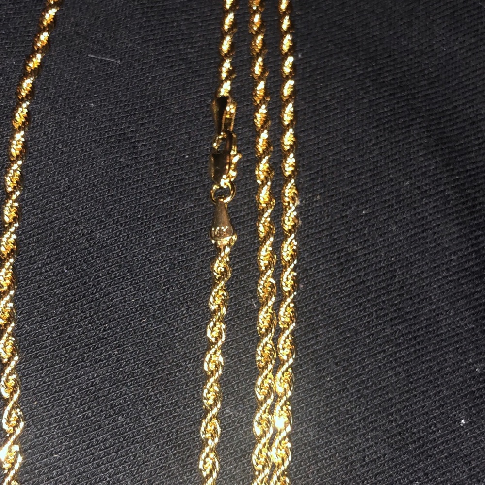 30 Inch Gold Rope Chain - Gem